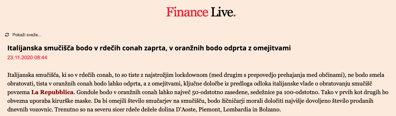 Objava Finance 24.11.2020