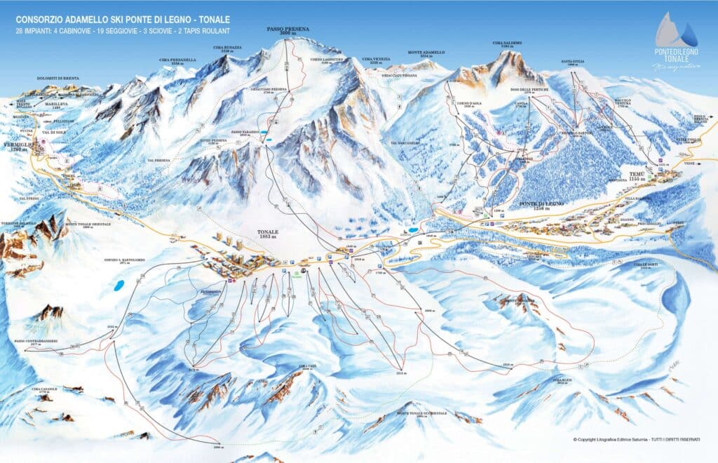 Passo Tonale skimap